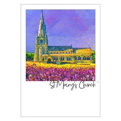 St Mary's Church, Studley Royal Deer Park Postcard