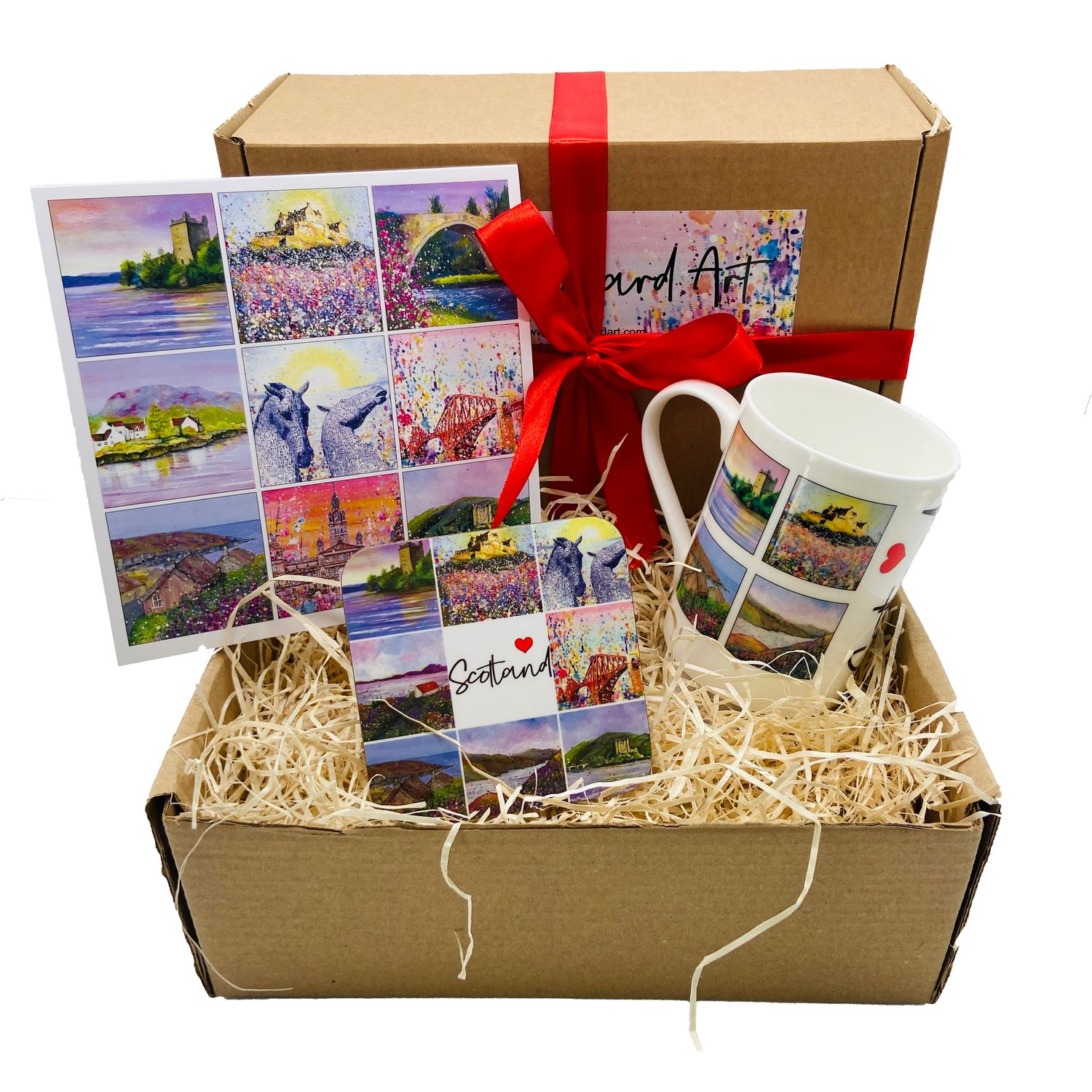 Scotland Gift box - Bone China Cup, Coaster and Greetings Card.