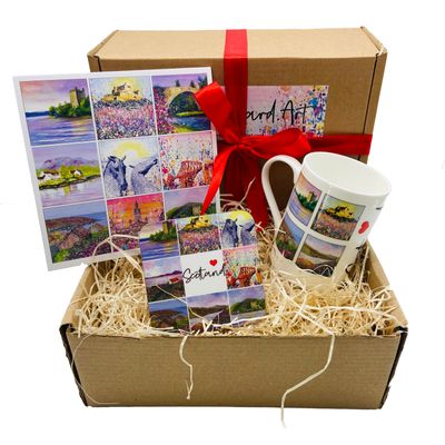 Scotland Gift box - Bone China Cup, Coaster and Greetings Card.