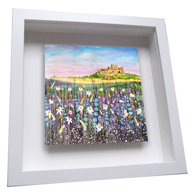 Bamburgh Castle Summer Framed Ceramic Tile