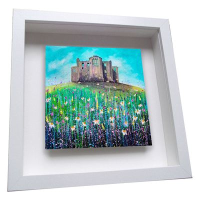 Warkworth Castle Summer Framed Ceramic Tile