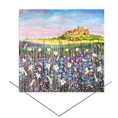 Bamburgh Castle Summer Greeting Card