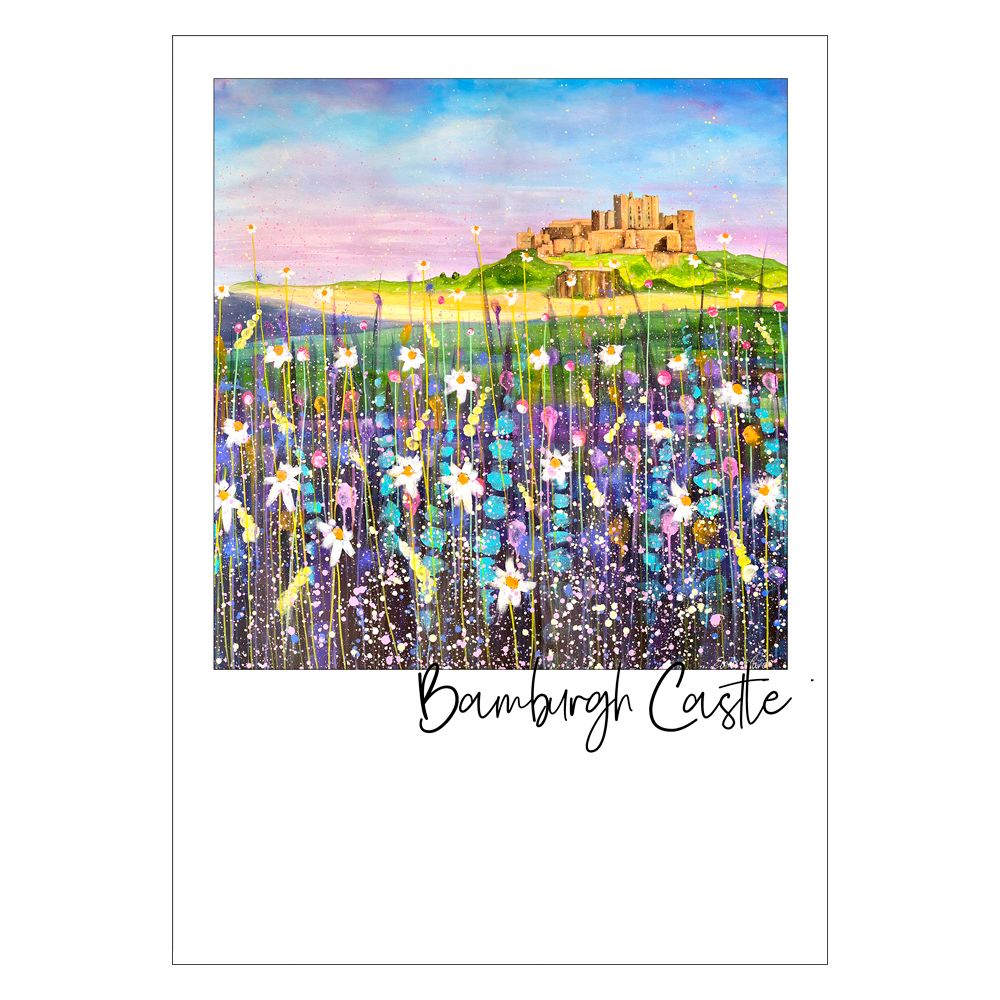 Bamburgh Castle Summer Postcard
