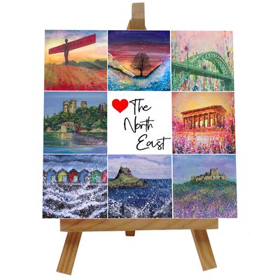 Love The North East Ceramic tile with easel