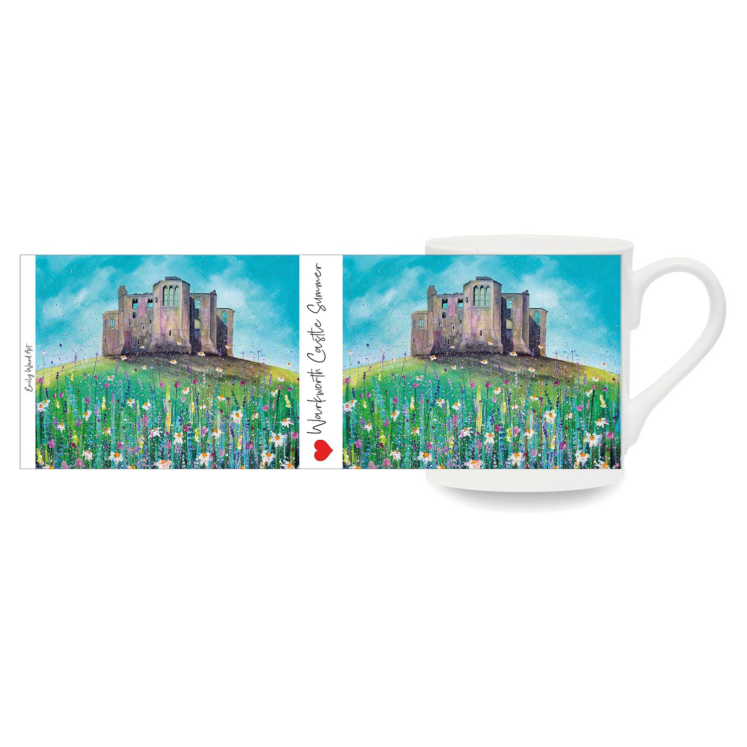 Warkworth Castle Summer Bone China Cup