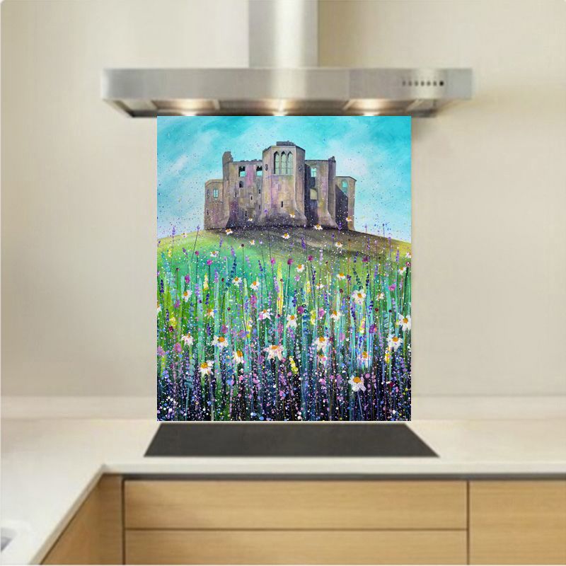 Art - Glass Kitchen Splashback - Warkworth Castle Summer
