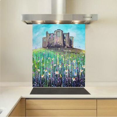 Art - Glass Kitchen Splashback - Warkworth Castle Summer