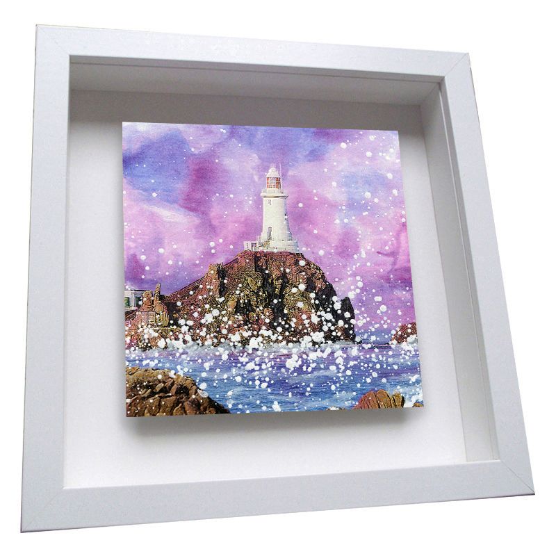 Corbiere Lighthouse Framed Ceramic Tile