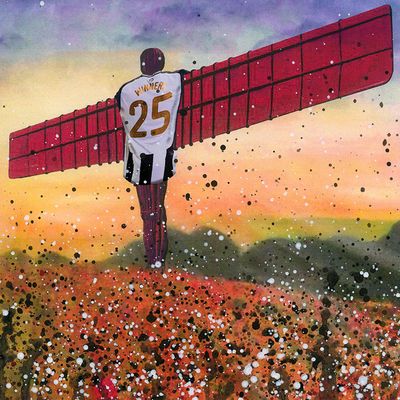 NUFC Angel of the North Poppies Print - Limited Edition