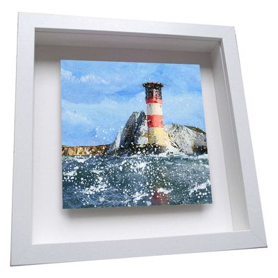 The Needles Lighthouse Framed Ceramic Tile