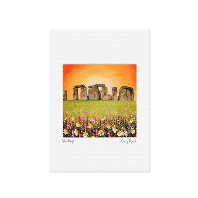 Stonehenge Open Edition  Print A4