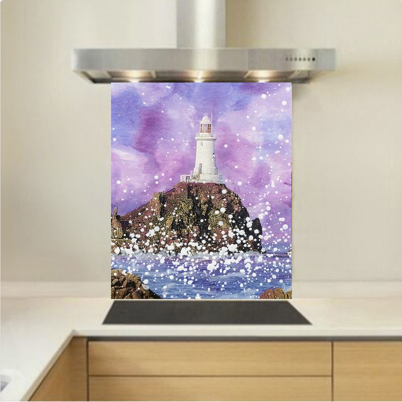 Art - Glass Kitchen Splashback - Corbiere Lighthouse