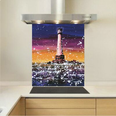 Art - Glass Kitchen Splashback - Bishop Rock Lighthouse