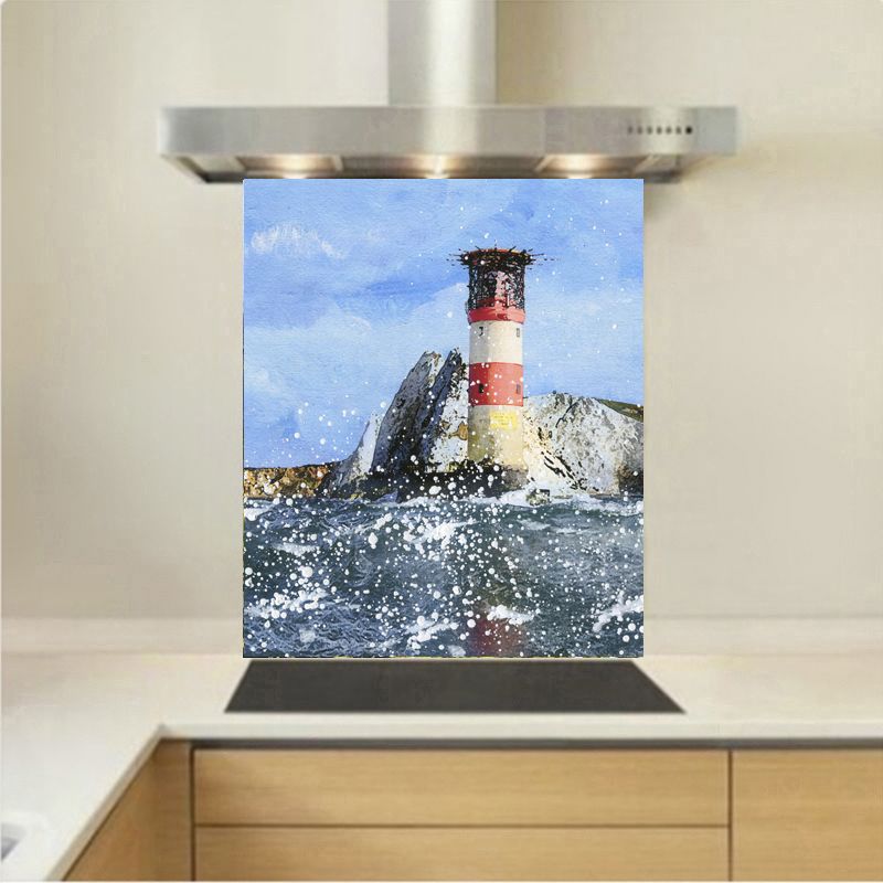 Art - Glass Kitchen Splashback -Needles Lighthouse