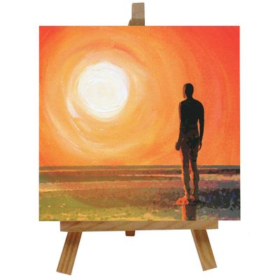 Another Place Ceramic tile with easel