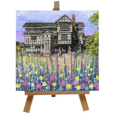 Little Moreton Hall Ceramic tile with easel