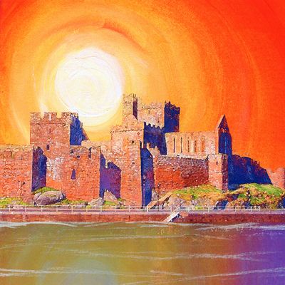 Art - Glass Kitchen Splashback -Peel Castle