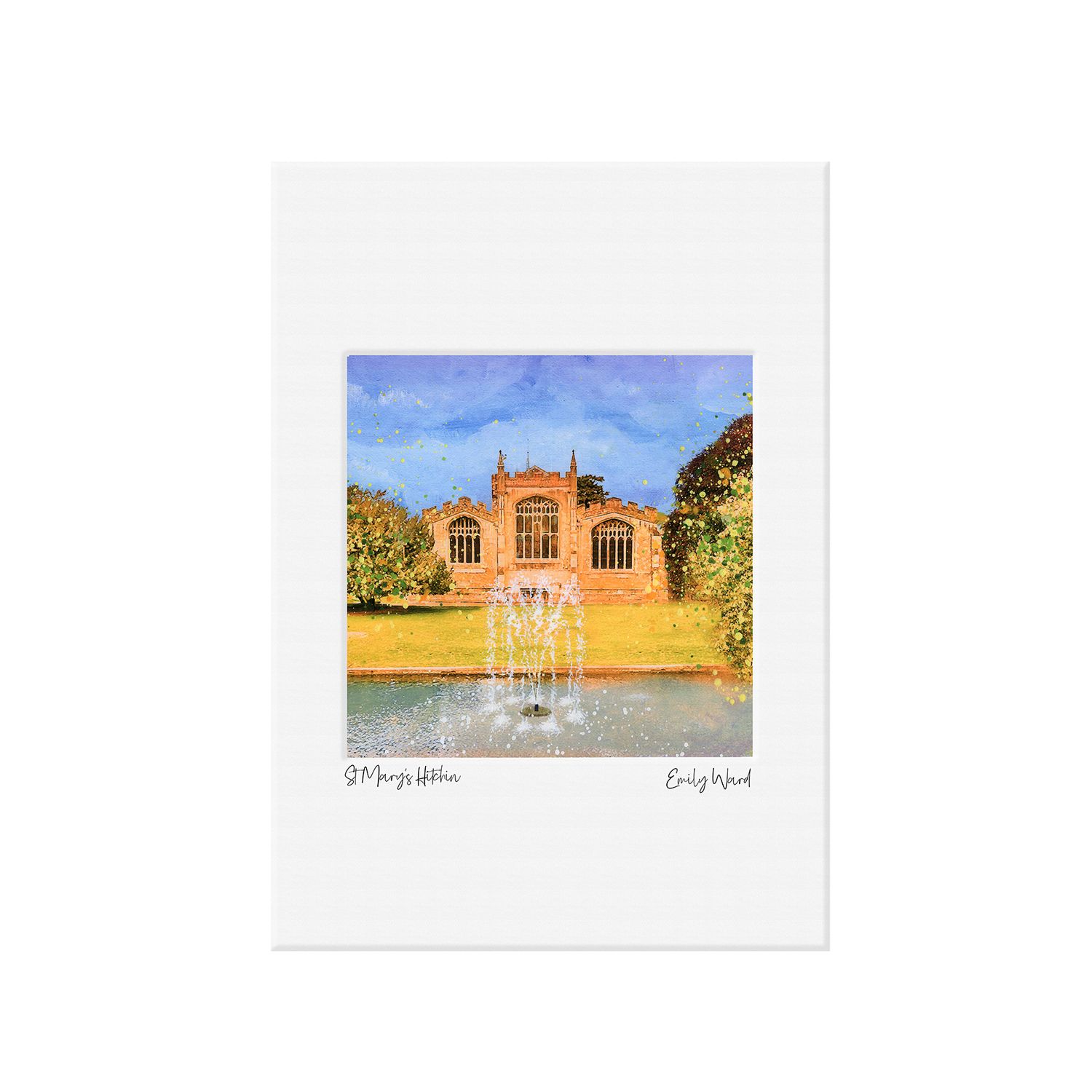 St Mary's Church, Hitchin Open  Edition  Print A4