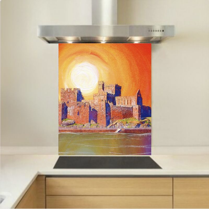 Art - Glass Kitchen Splashback - Peel Castle