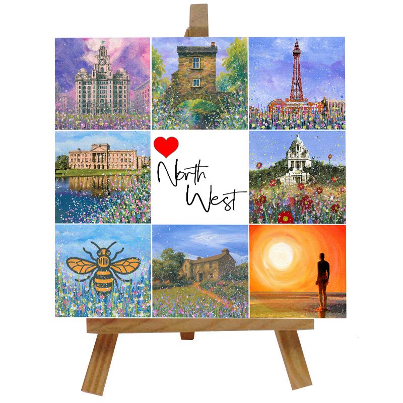 Love The North West Ceramic tile with easel