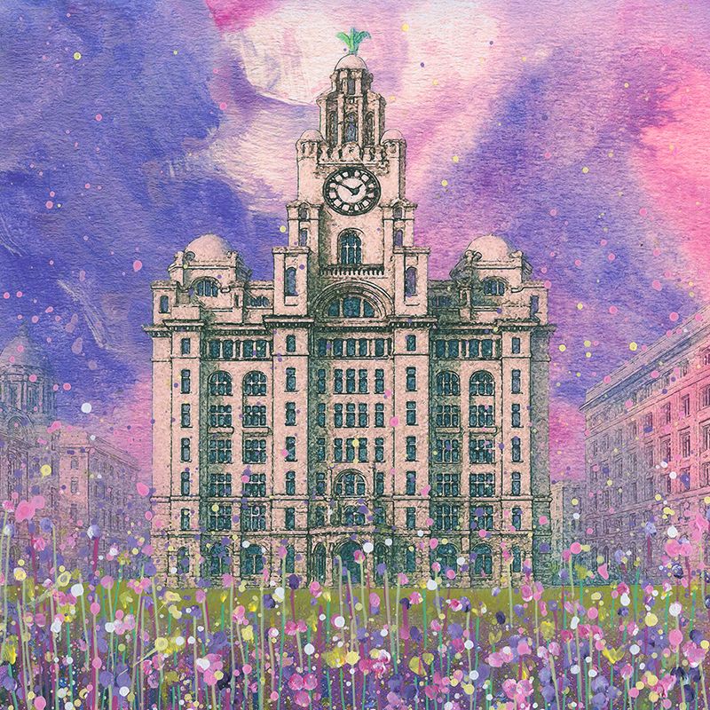 Art - Glass Kitchen Splashback - The Royal Liver Building
