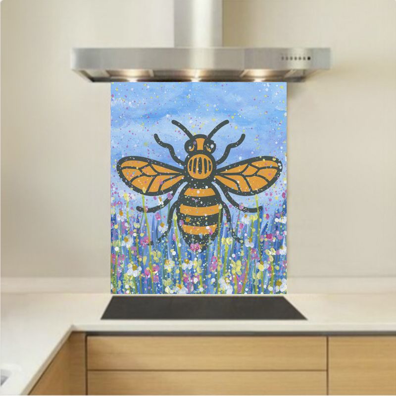 Art - Glass Kitchen Splashback - The Manchester Bee