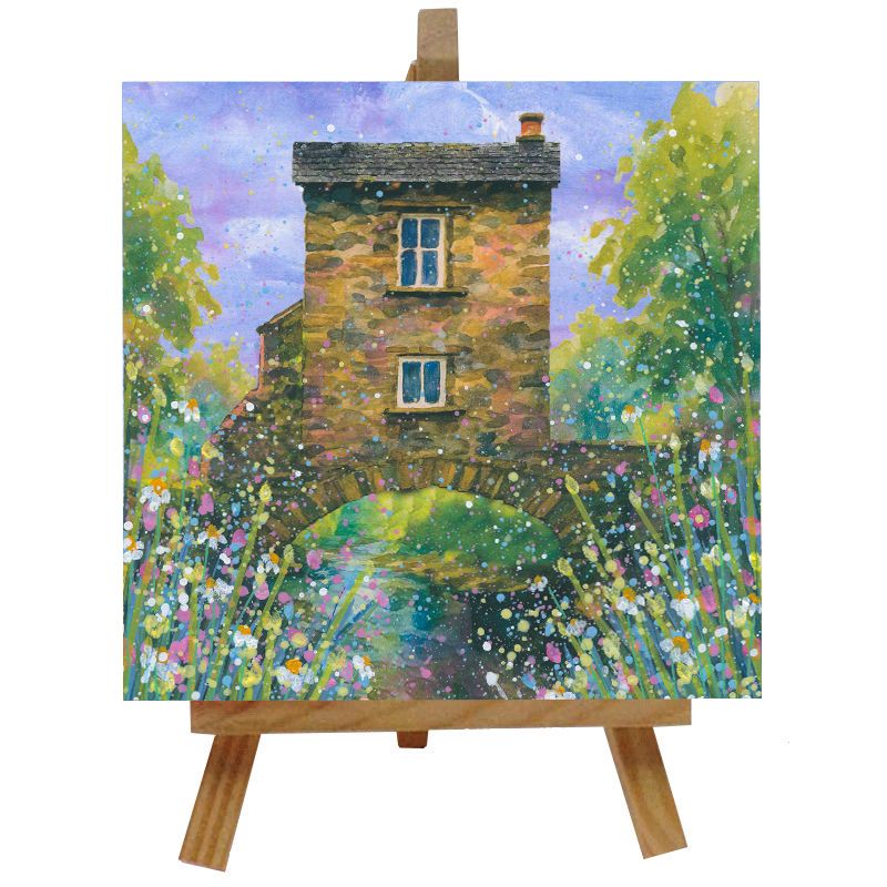 The Bridge House, Ambleside Ceramic Tile with Easel