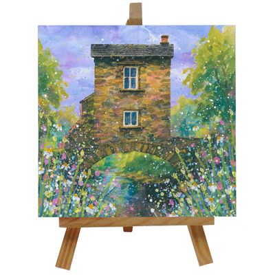 The Bridge House, Ambleside Ceramic Tile with Easel