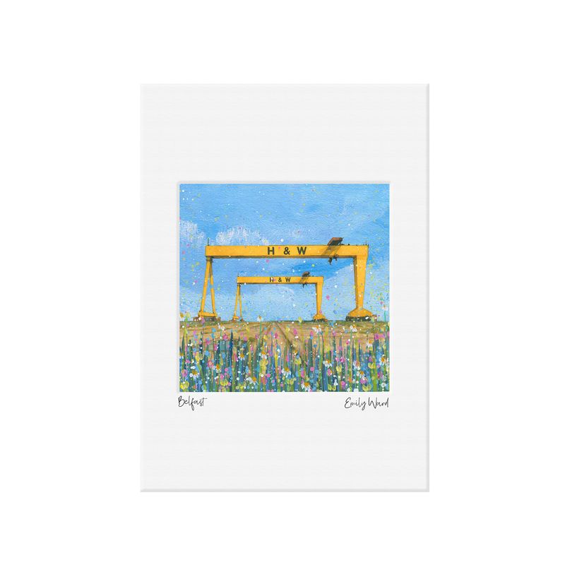 Harland and Wolff Cranes Open Edition  Print A4