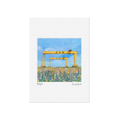 Harland and Wolff Cranes Open Edition  Print A4