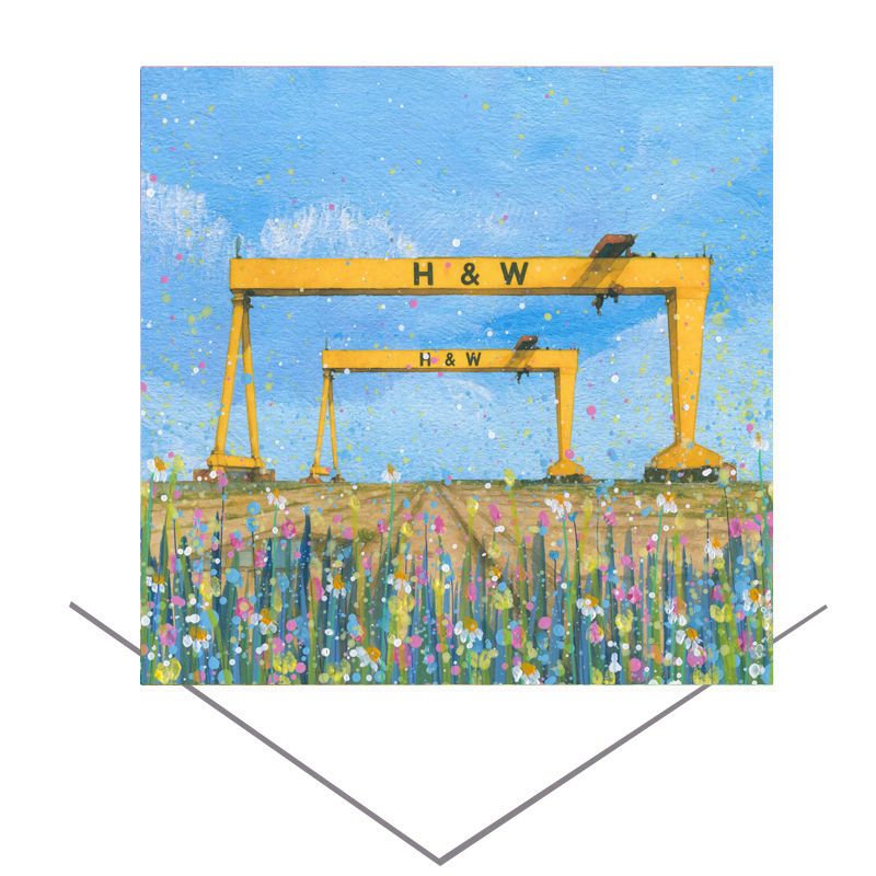 Harland and Wolff Cranes Greeting Card