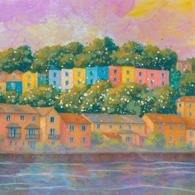 Cliftonwood Coloured Houses, Bristol Canvas Print