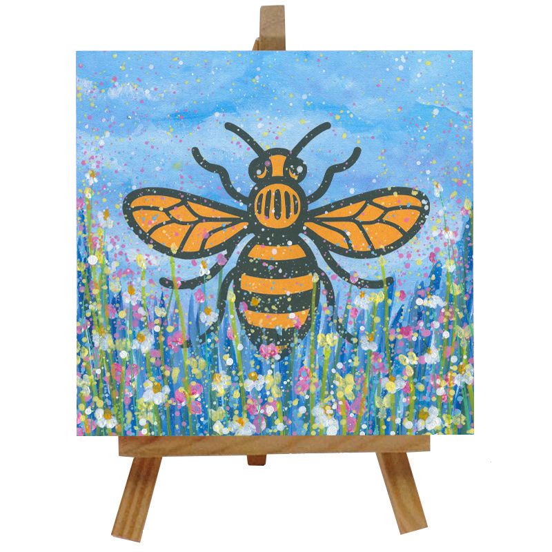 The Manchester Bee Ceramic Tile with Easel