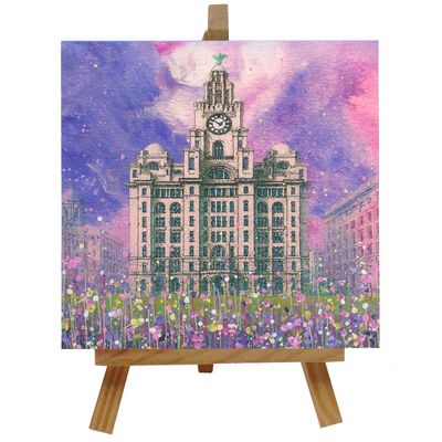 The Royal Liver Building Ceramic Tile with Easel