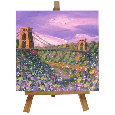 Clifton Suspension Bridge Ceramic Tile with Easel