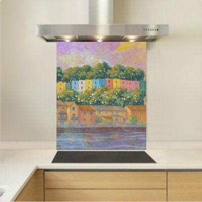 Art - Glass Kitchen Splashback - Cliftonwood coloured Houses, Bristol