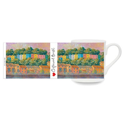 Cliftonwood Coloured Houses, Bristol Bone China Cup