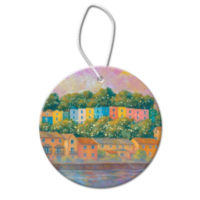 Cliftonwood Coloured Houses, Bristol Hanging Pendant Decoration