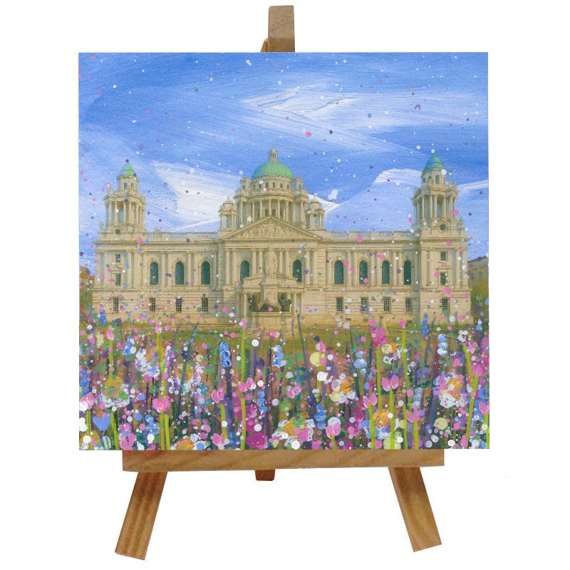 Belfast City Hall Ceramic Tile with Easel