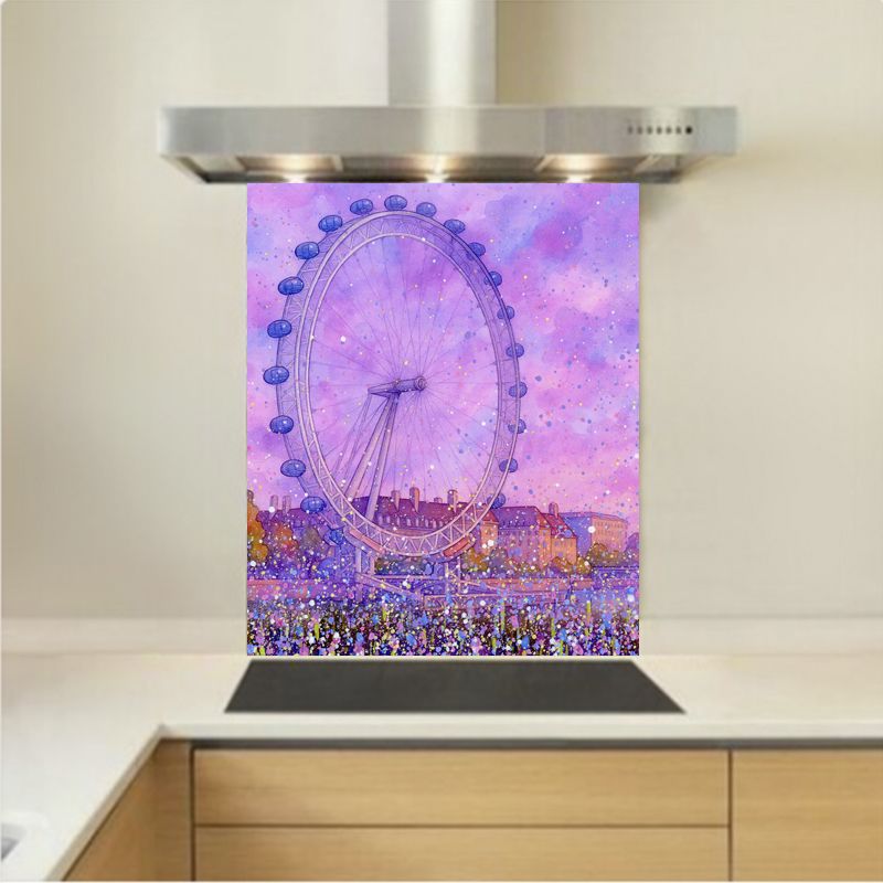 Art - Glass Kitchen Splashback - London Eye