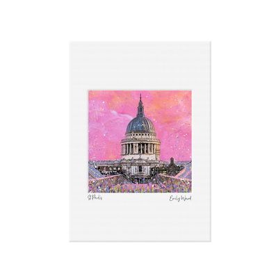 St Paul's Cathedral Open Edition  Print A4
