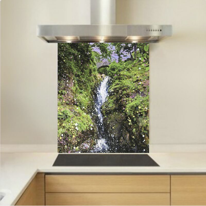 Art - Glass Kitchen Splashback - Aira Force Waterfall