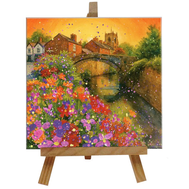 Croston Village Tile with Easel