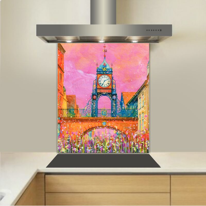 Art - Glass Kitchen Splashback - Eastgate Clock, Chester