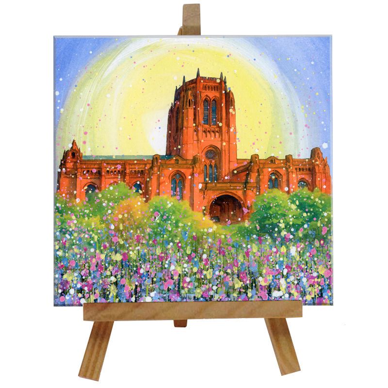 Liverpool Cathedral Tile with Easel