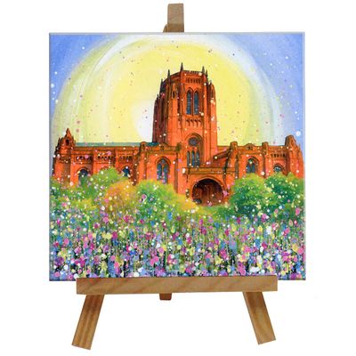 Liverpool Cathedral Tile with Easel Liverpool Cathedral Tile with Easel