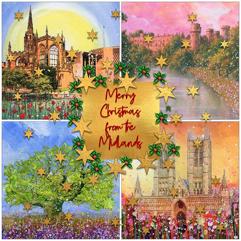 The Midlands Merry Christmas Cards - Pack of Six