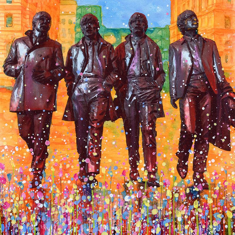The Beatles Statue Canvas Print The Beatles Statue Canvas Print