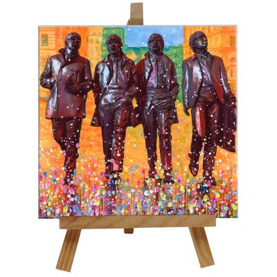 The Beatles Statue Tile with Easel The Beatles Statue Tile with Easel