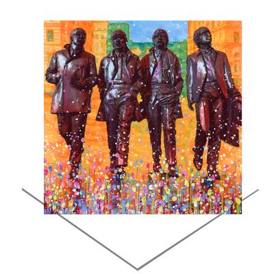 The Beatles Statue Greeting Card The Beatles Statue Greeting Card